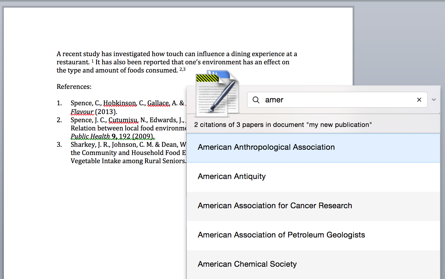 open office apa format reference page